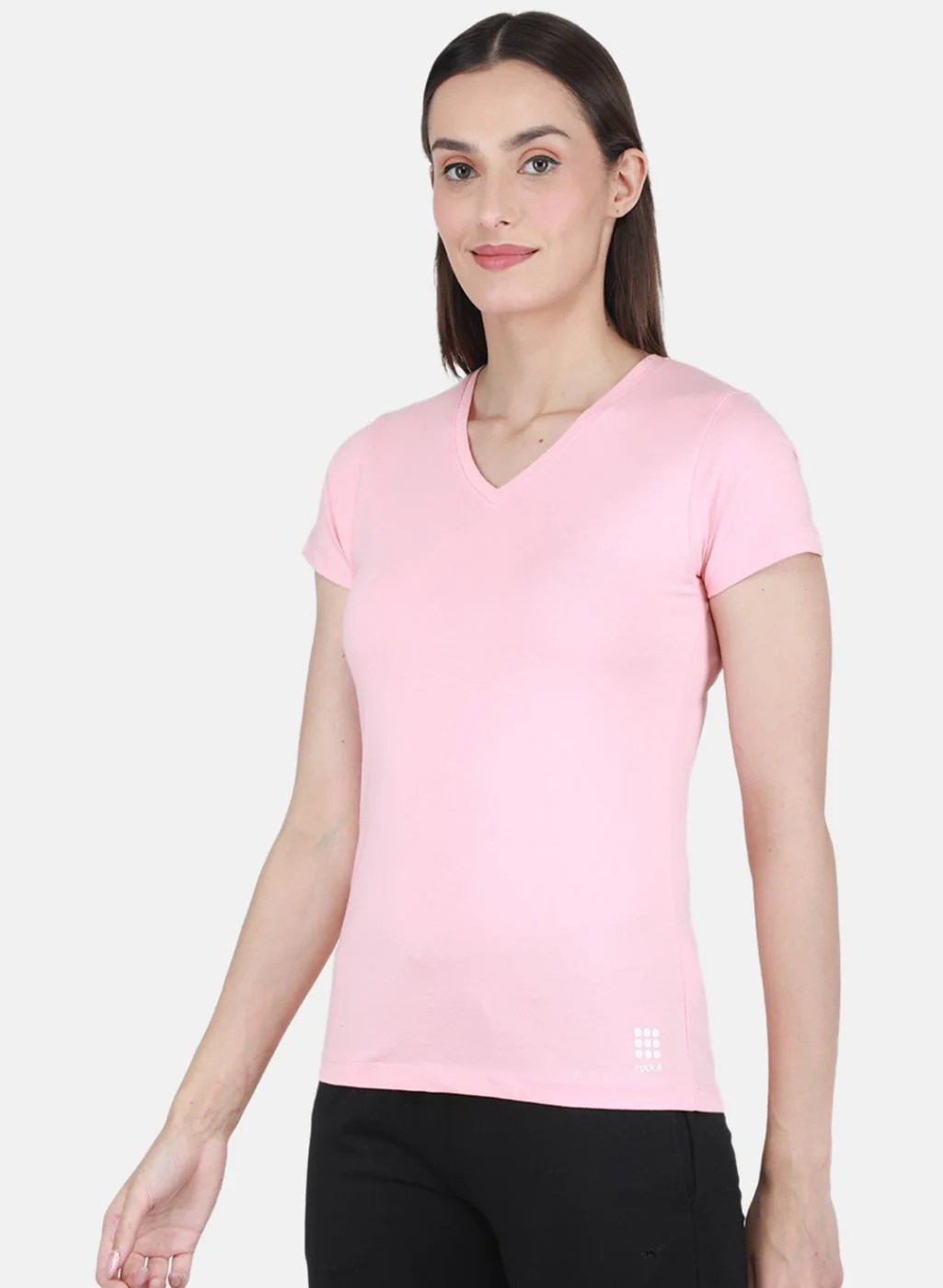 Rock.it Women Peach Solid Top - Image 2