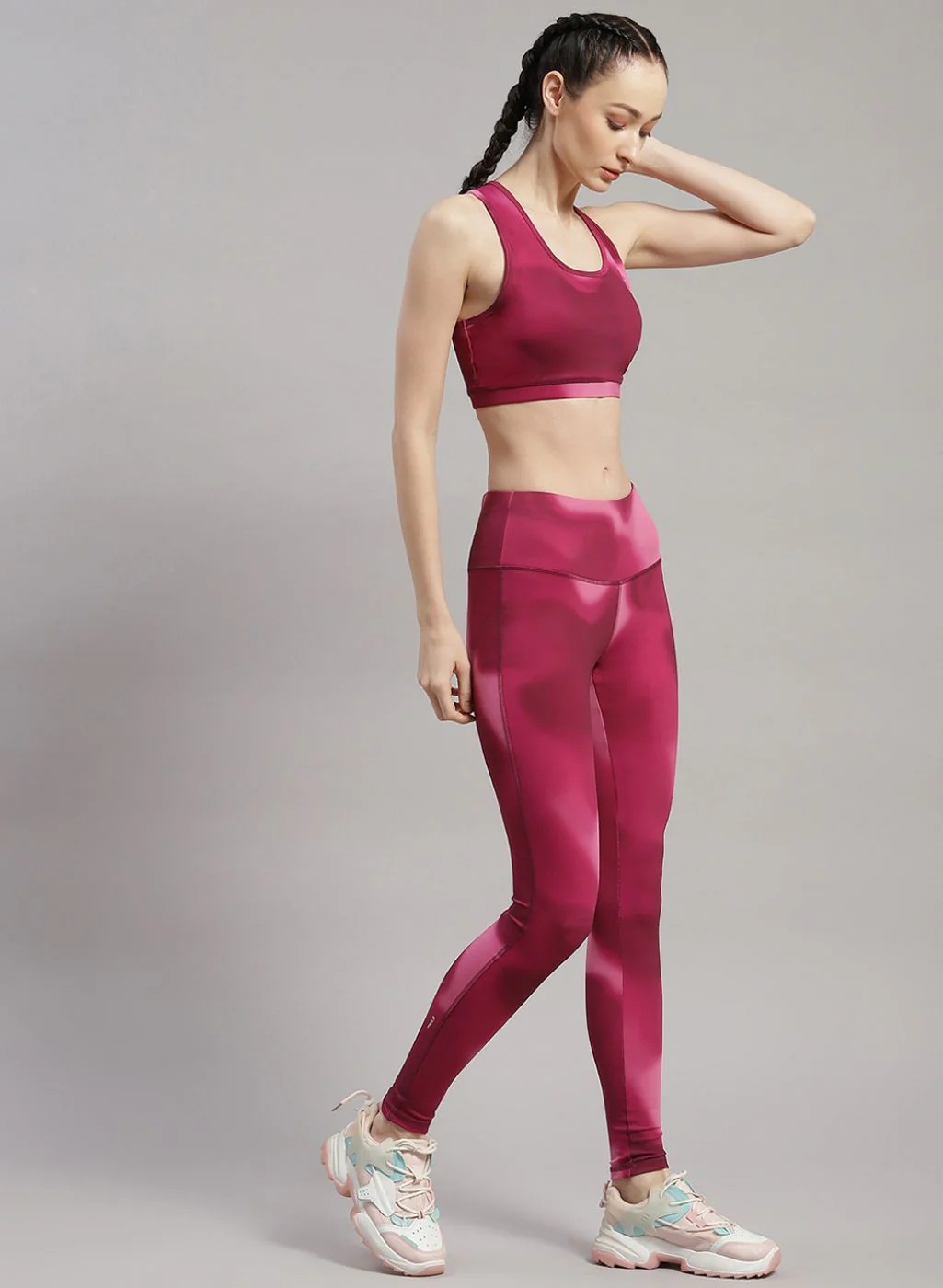 Rock.it Women Pink Solid Sports Set - Image 3