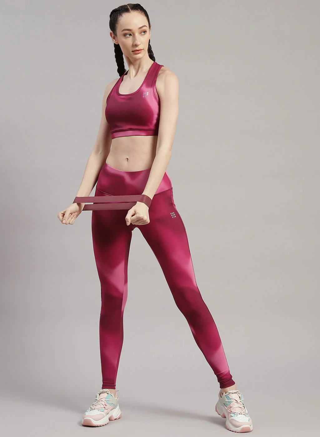 Rock.it Women Pink Solid Sports Set - Image 5