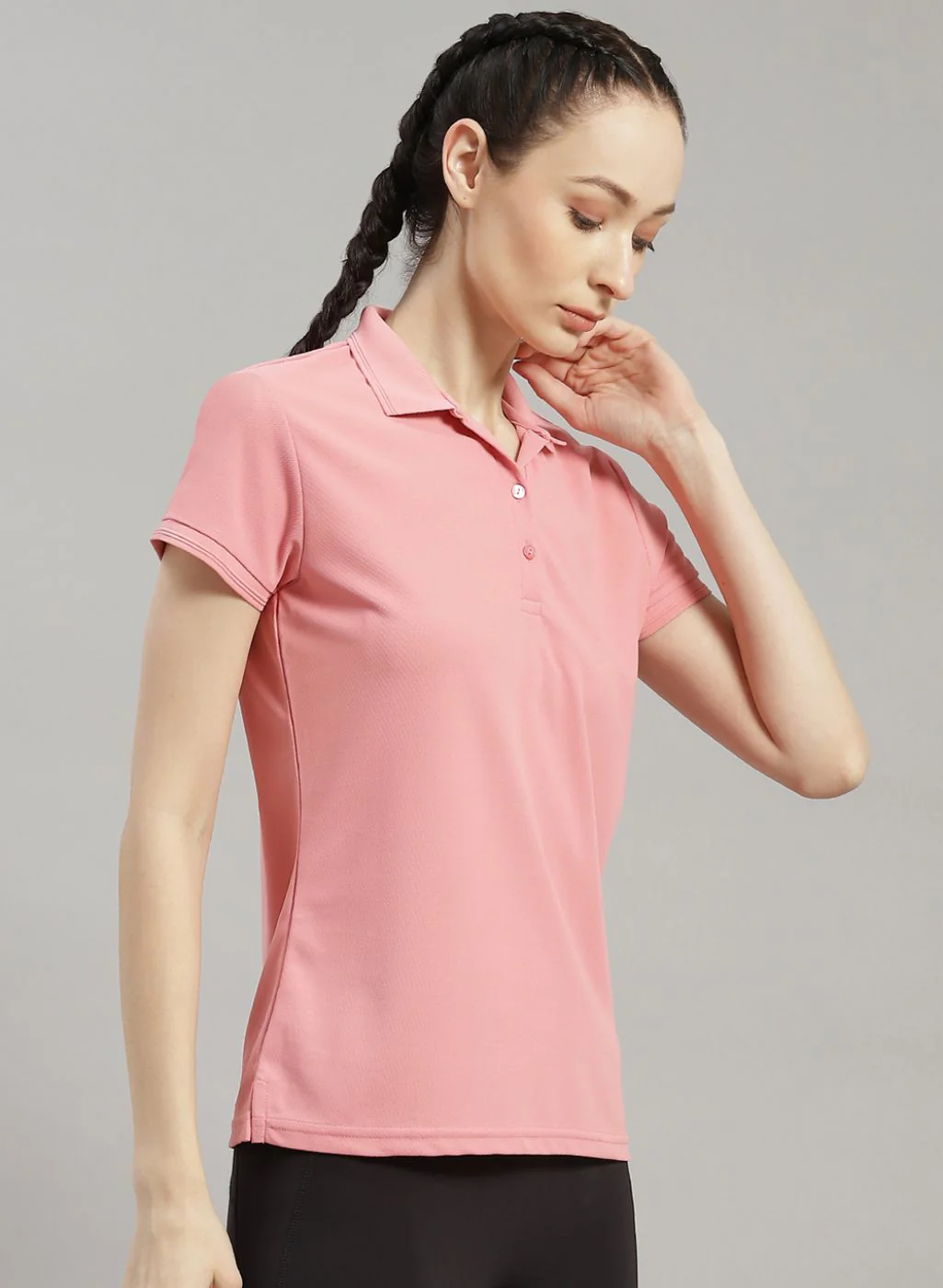Rock.it Women Pink Solid T-Shirt - Image 3