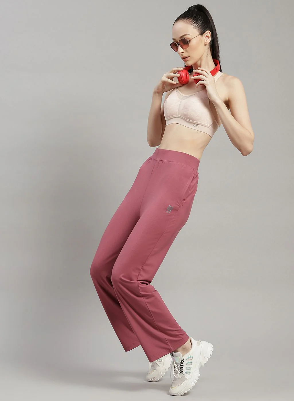 Rock.it Women Red Solid Trackpant - Image 5