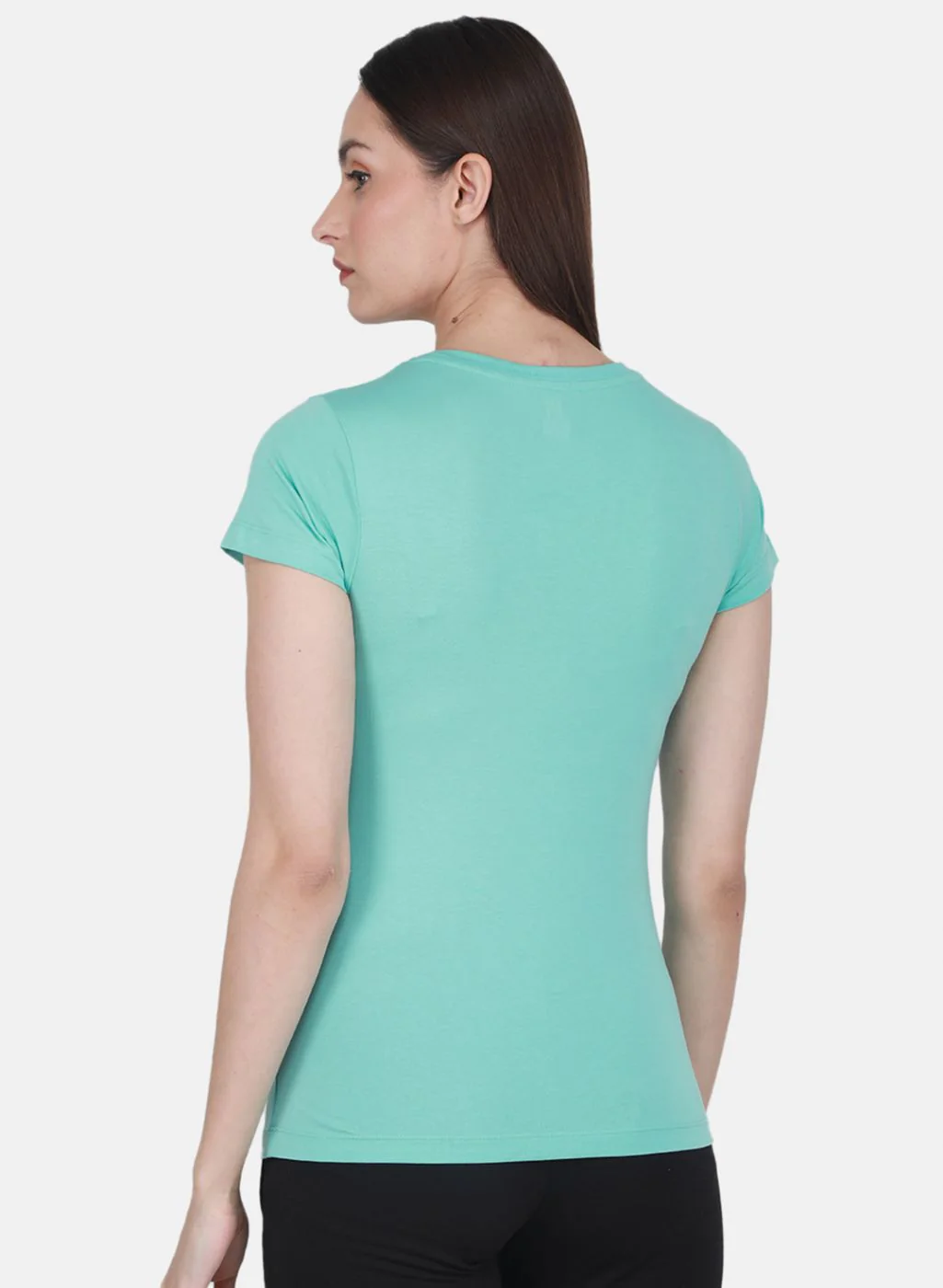 Rock.it Women Turquoise Blue Solid Top - Image 3