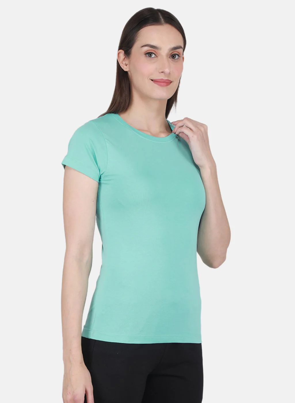 Rock.it Women Turquoise Blue Solid Top - Image 6