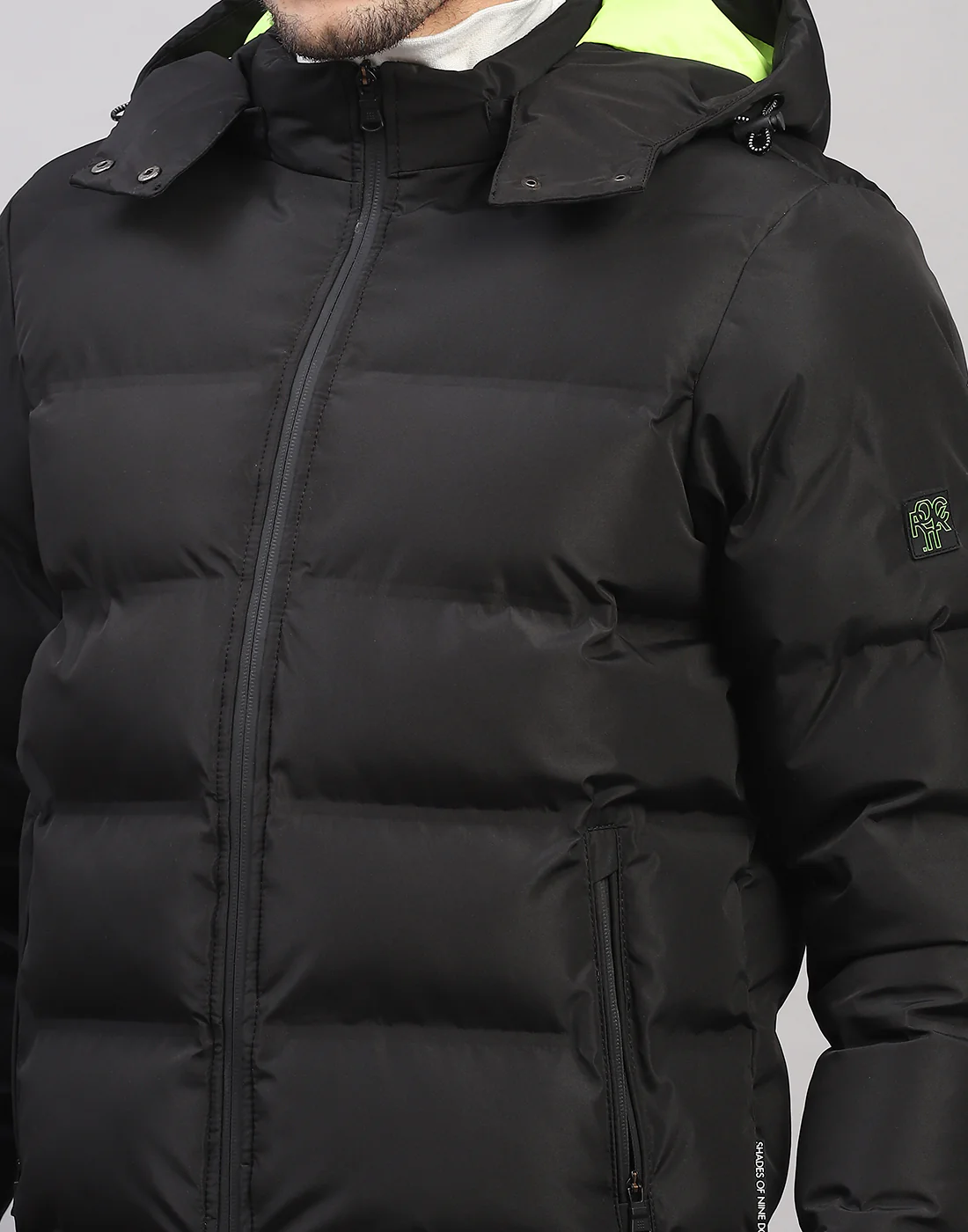 Rock.it Men Black Self Design Collar Full Sleeve Jacket - Image 7