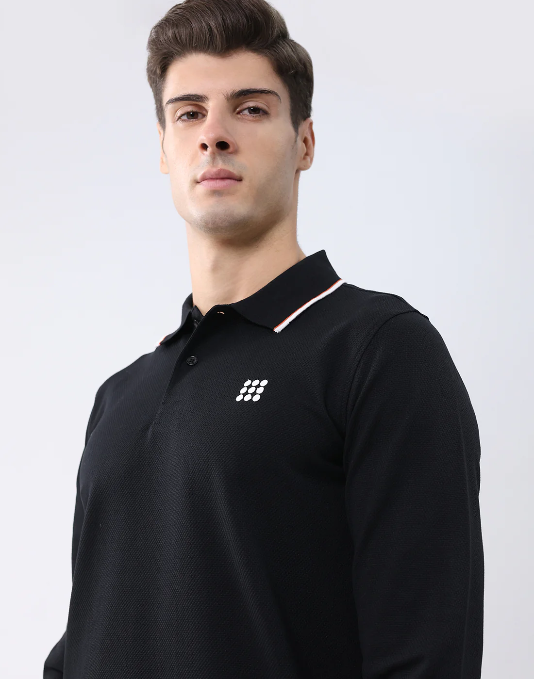 Rock.it Men Black Self Design Collar Full Sleeve T-Shirt - Image 7
