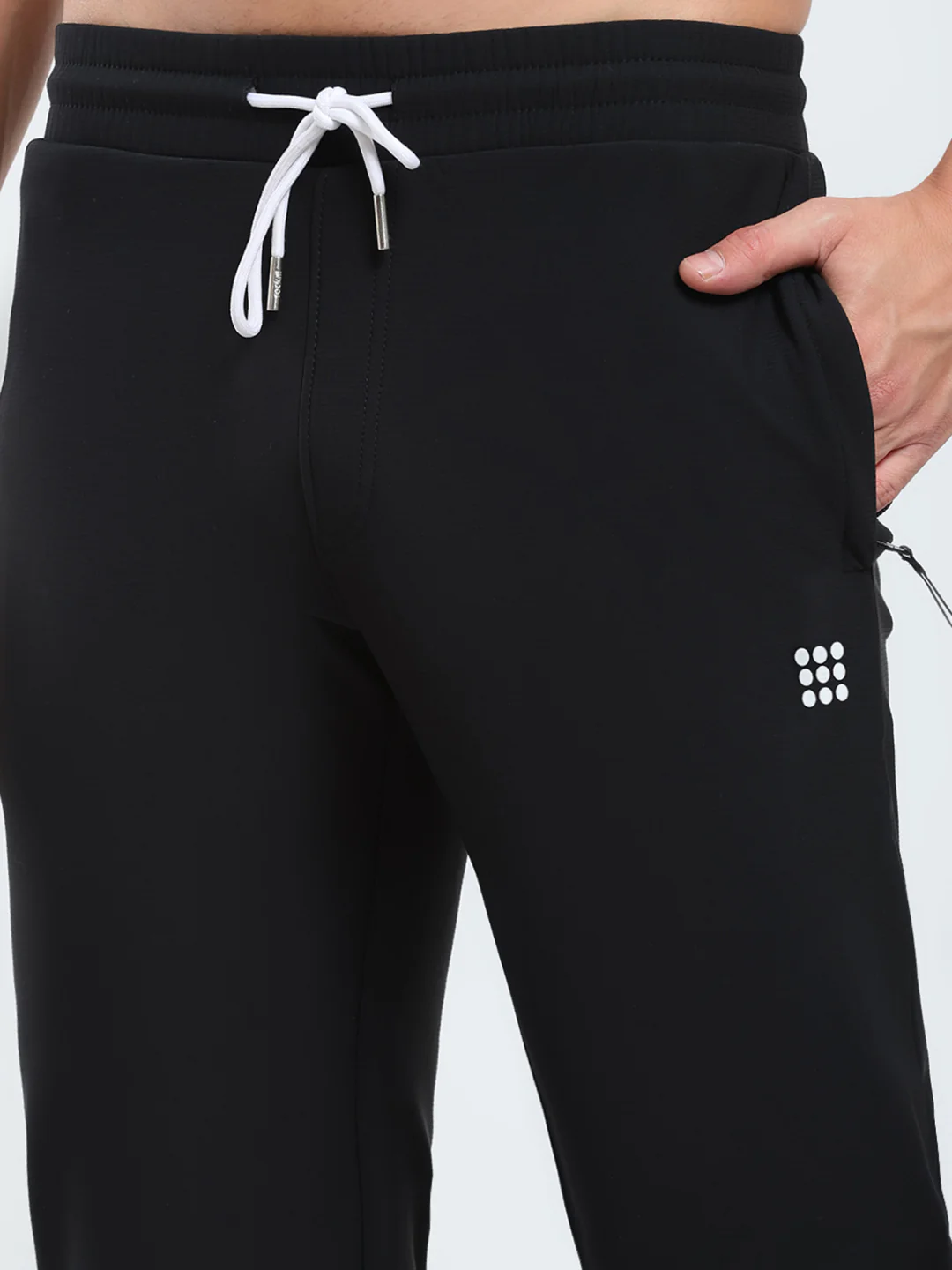 Rock.it Men Black Solid Mock Neck Full Sleeve Winter Tracksuit - Image 8