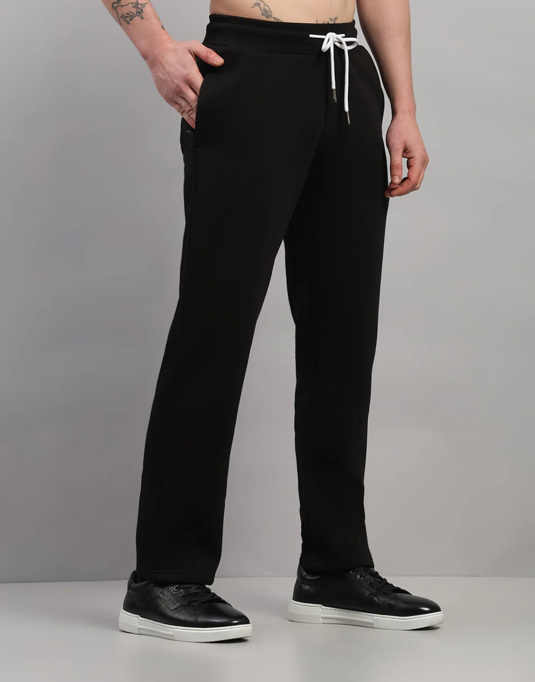 Rock.it Men Black Solid Regular Fit Winter Lower - Image 3