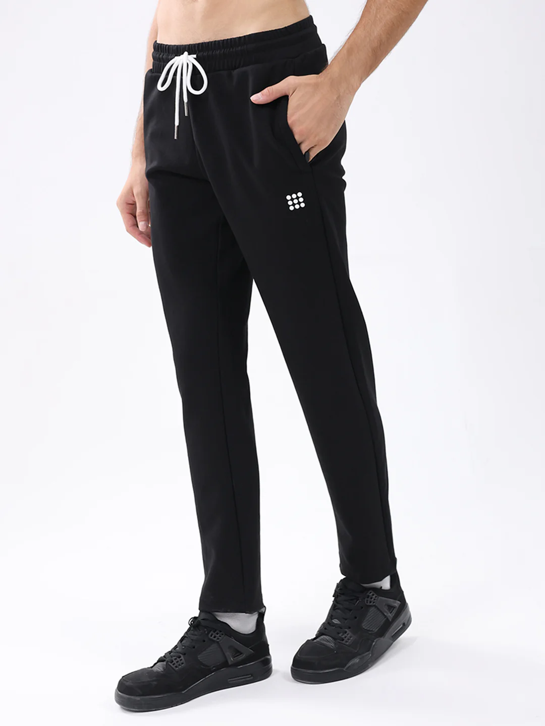 Rock.it Men Black Solid Round Neck Full Sleeve Winter Tracksuit - Image 7