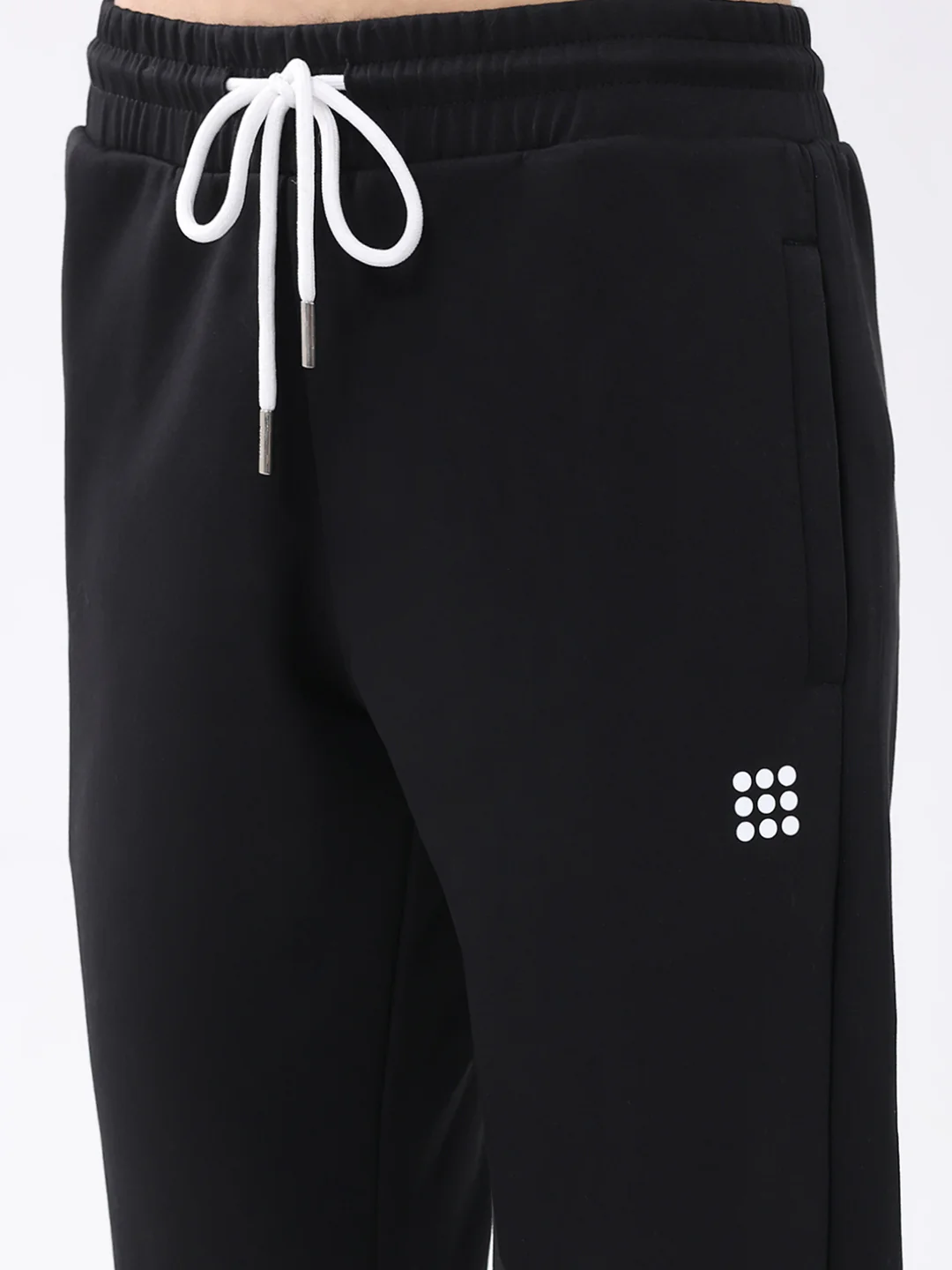 Rock.it Men Black Solid Round Neck Full Sleeve Winter Tracksuit - Image 9