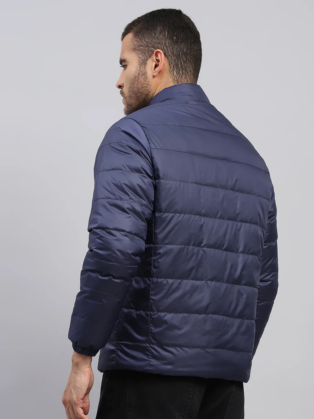 Rock.it Men Grey Solid Collar Full Sleeve Jacket - Image 9