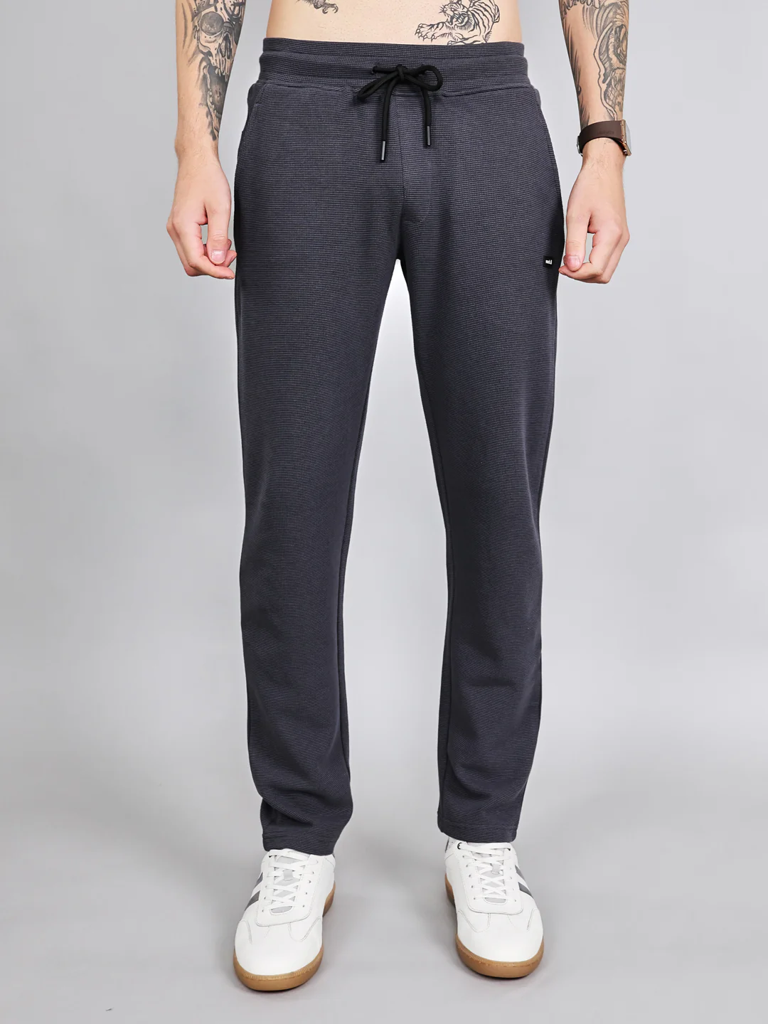 Rock.it Men Grey Solid Collar Half Sleeve Cords Set - Image 6