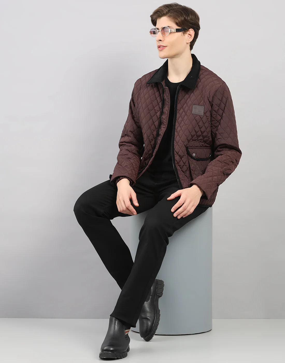 Rock.it Men Maroon Solid Collar Full Sleeve Jacket - Image 5