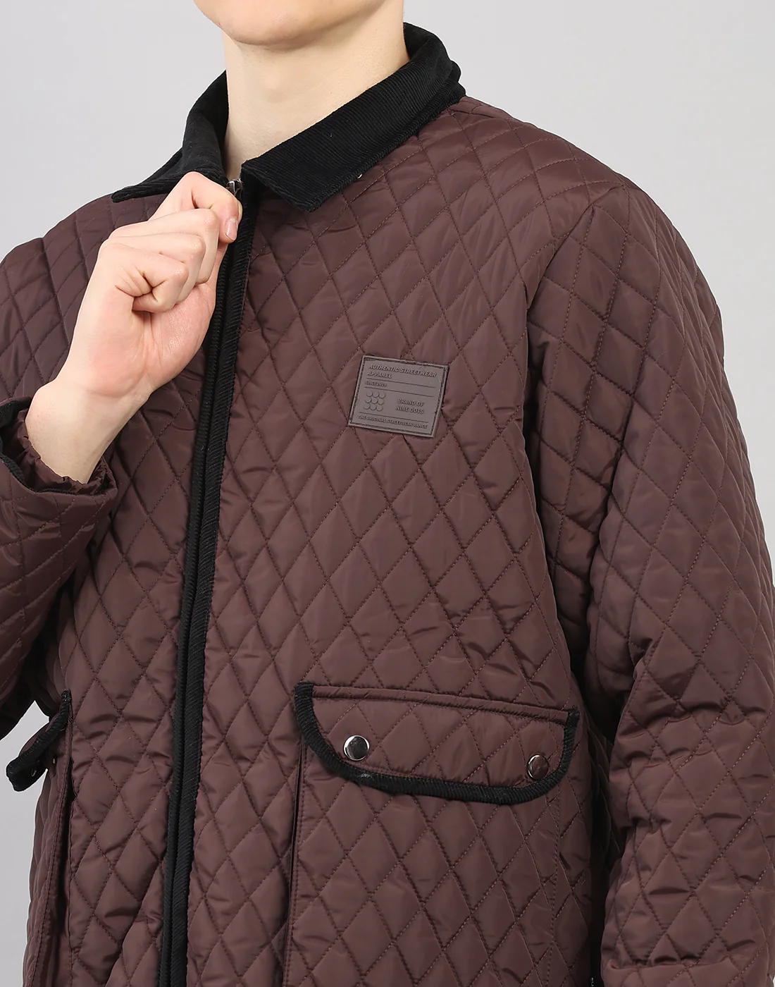 Rock.it Men Maroon Solid Collar Full Sleeve Jacket - Image 6