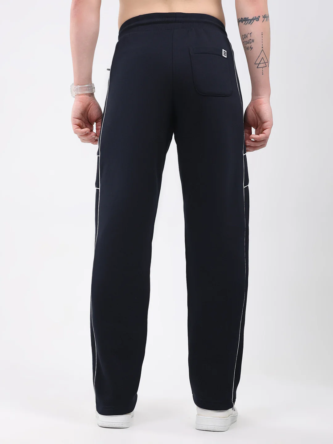 Rock.it Men Navy Blue Solid Regular Fit Winter Lower - Image 5