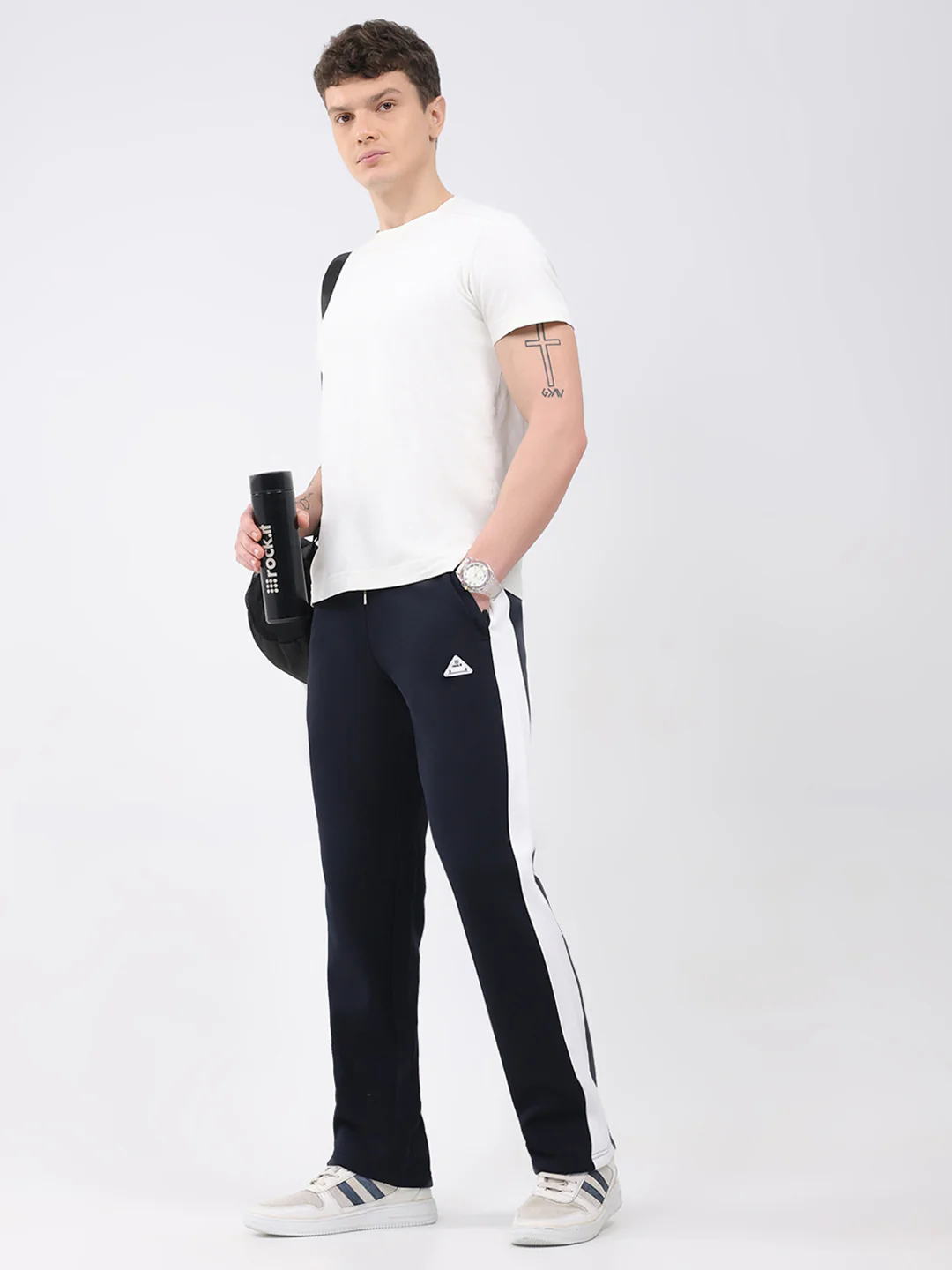 Rock.it Men Navy Blue Solid Regular Fit Winter Lower - Image 2