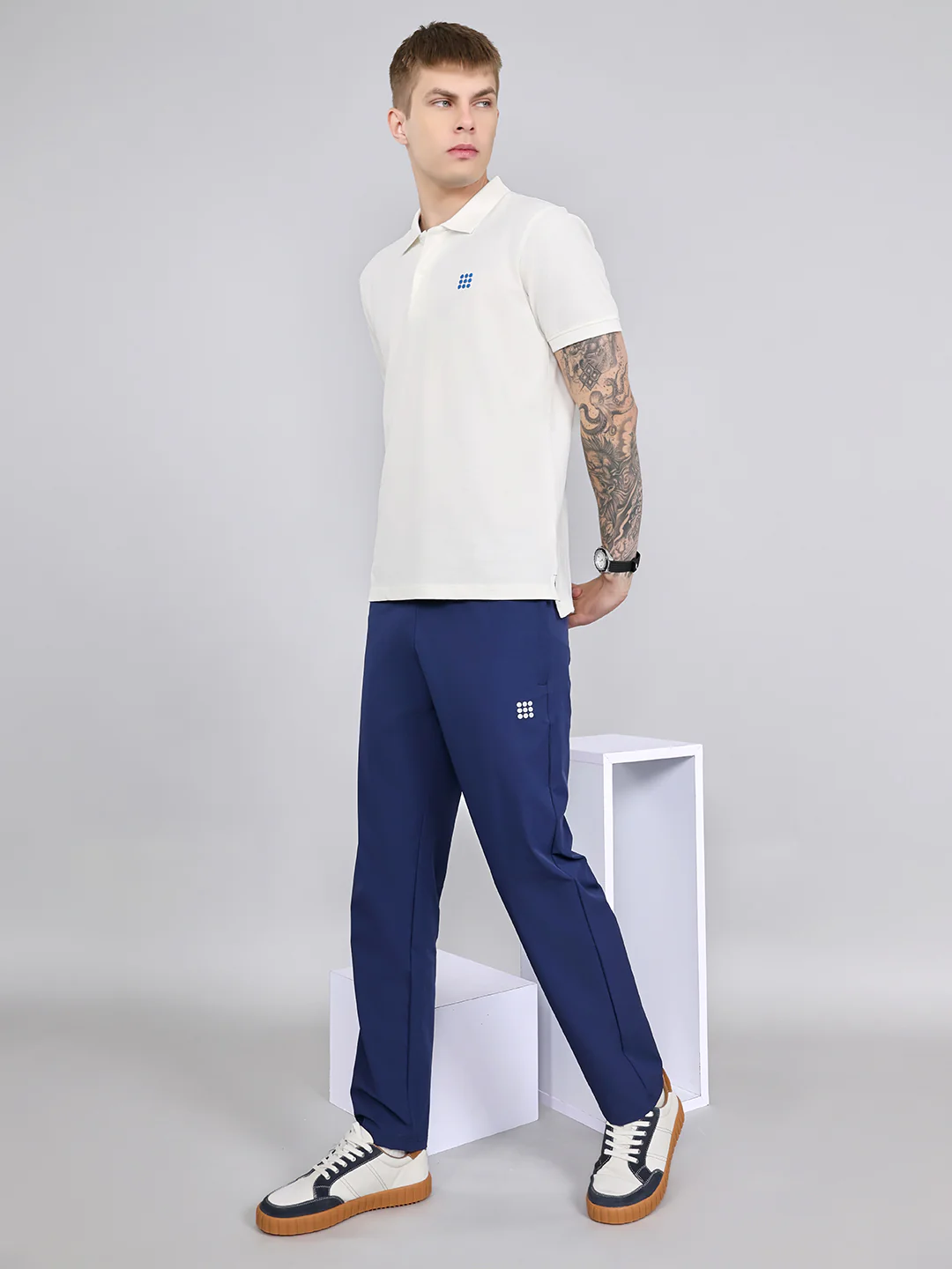 Rock.it Men Off White Solid Collar Half Sleeve T-Shirt - Image 7