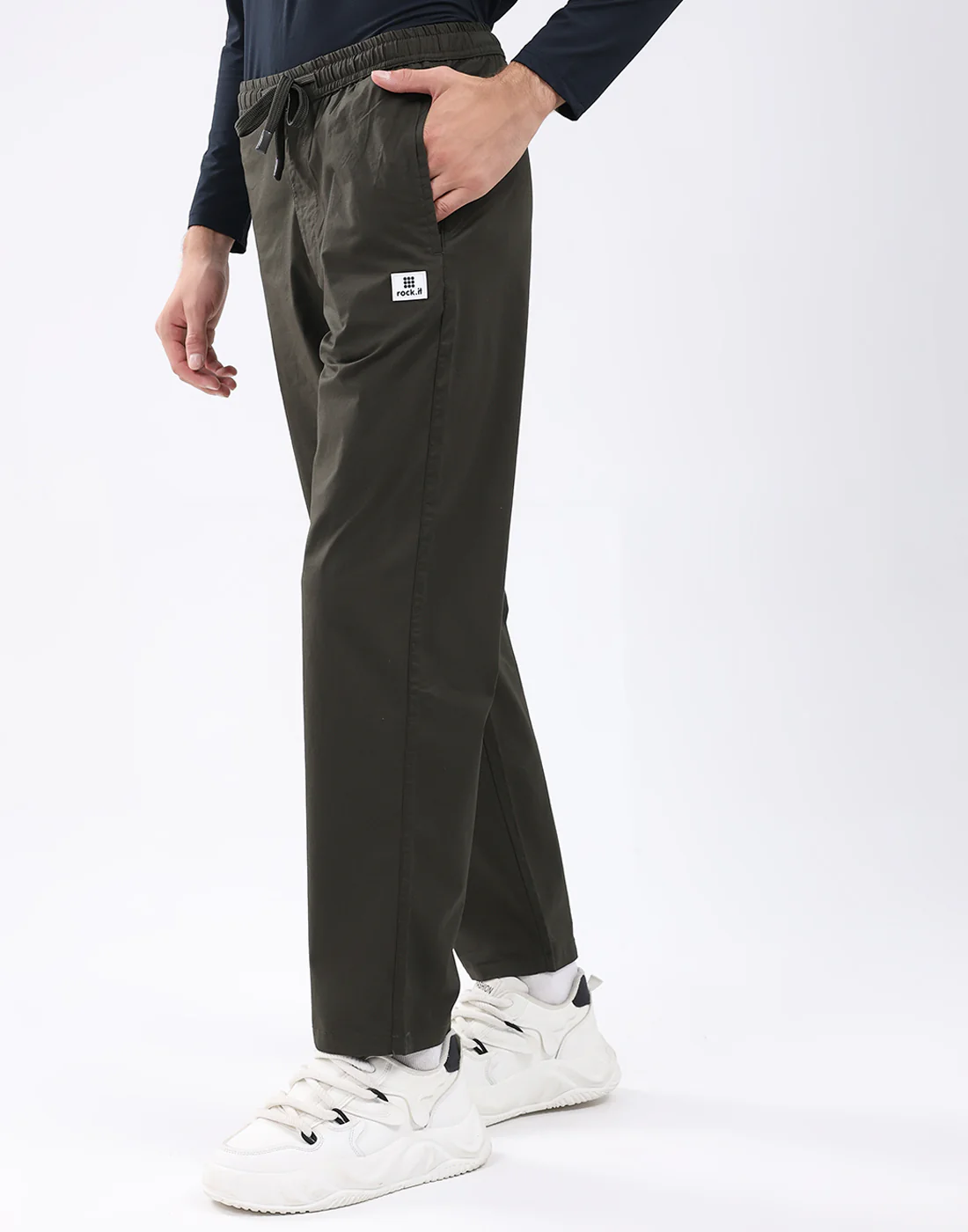 Rock.it Men Olive Solid Regular Fit Winter Lower - Image 2