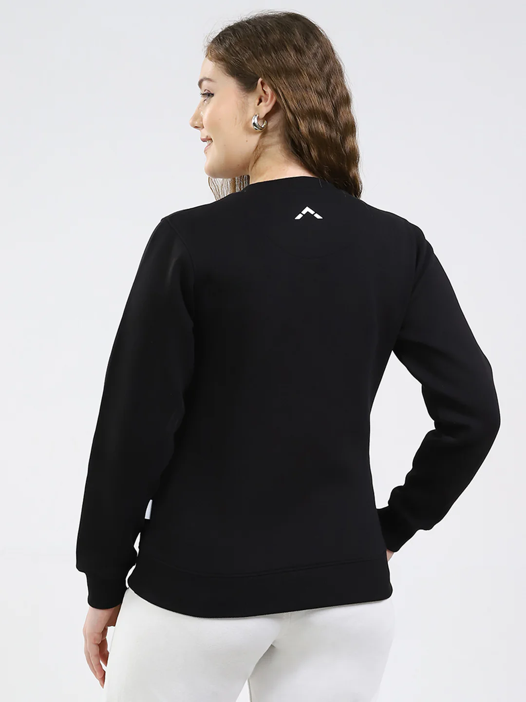 Rock.it Women Black Solid Round Neck Full Sleeve Sweatshirt - Image 5