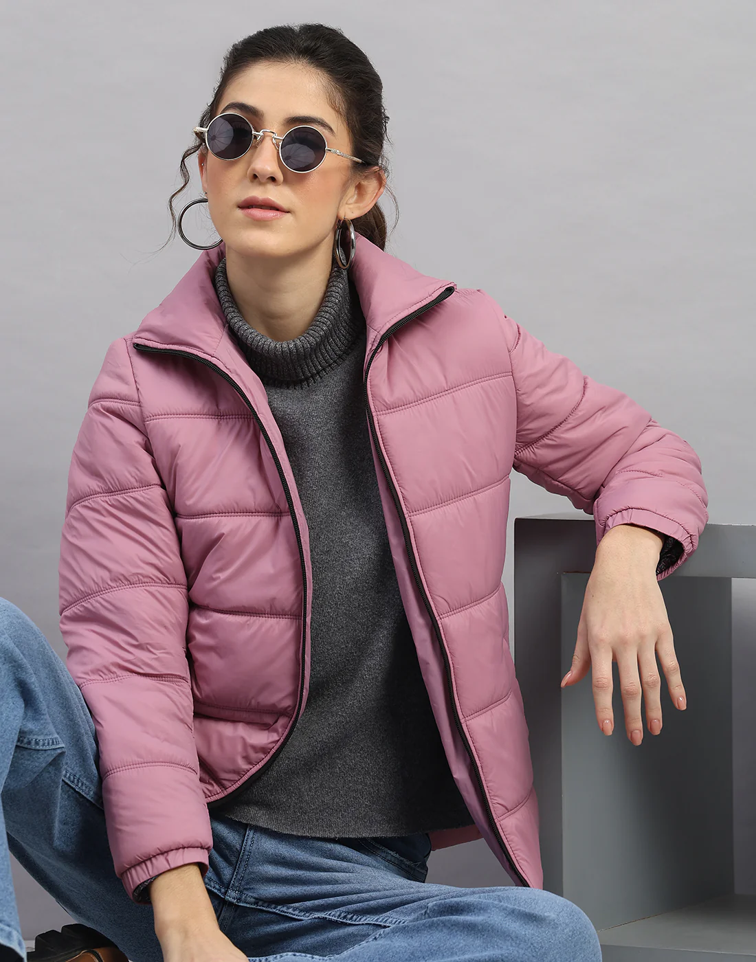 Rock.it Women Purple Solid Collar Full Sleeve Jacket - Image 6