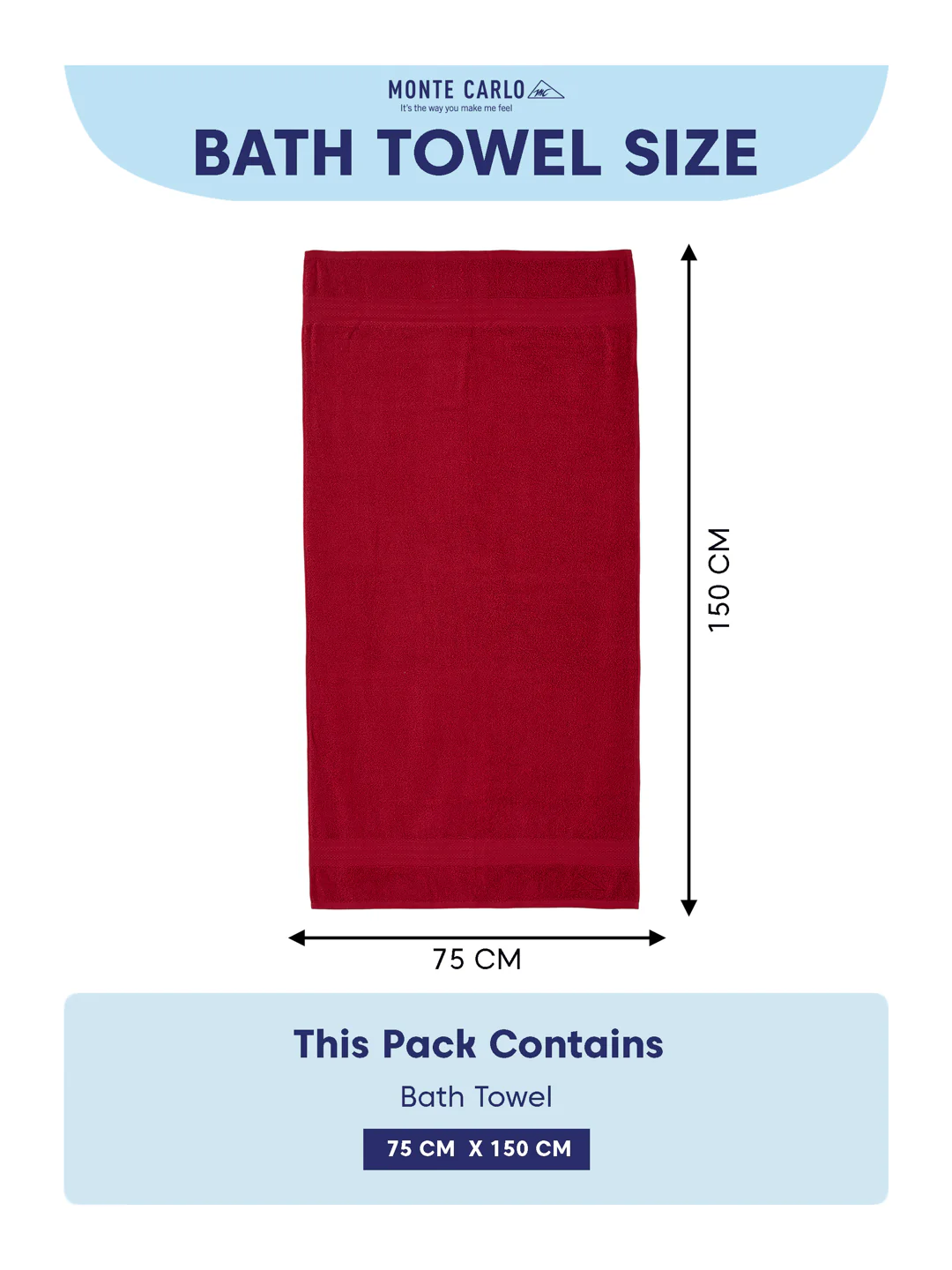 Rose Red 100% Cotton Solid 380 GSM Bath Towel Jazz 4 Pc Set Gifting Box Pack - Image 10