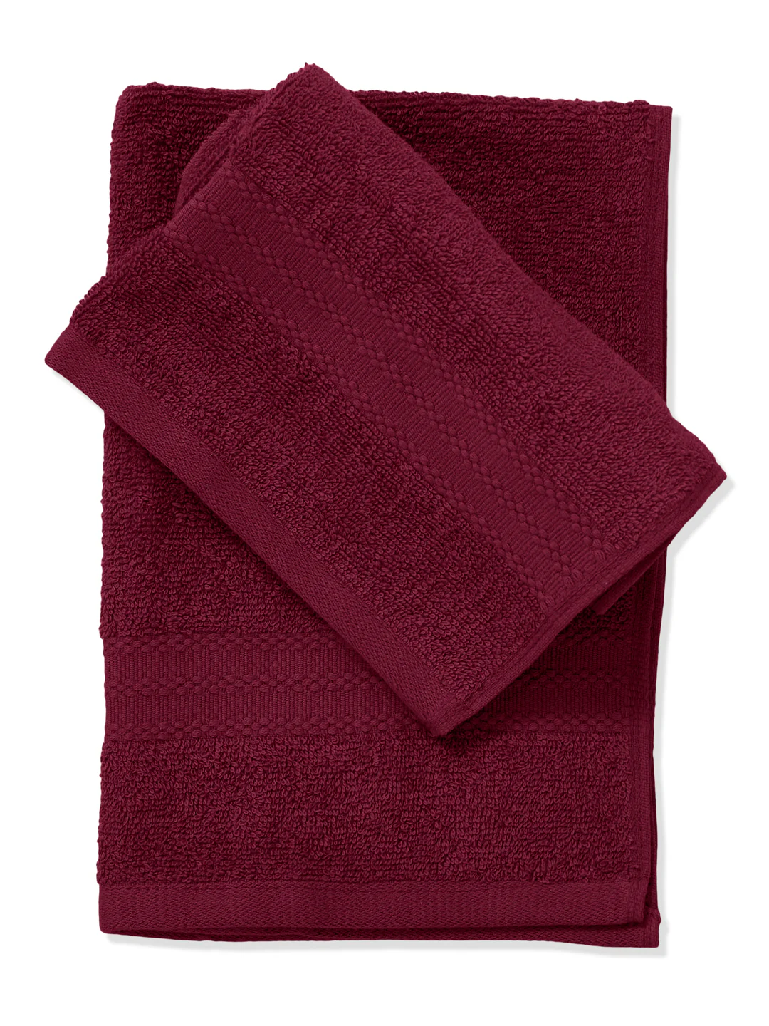 Rose Red Pure Cotton Solid 380 GSM Hand Towel 2 Pc Set (Jazz Collection) - Image 5