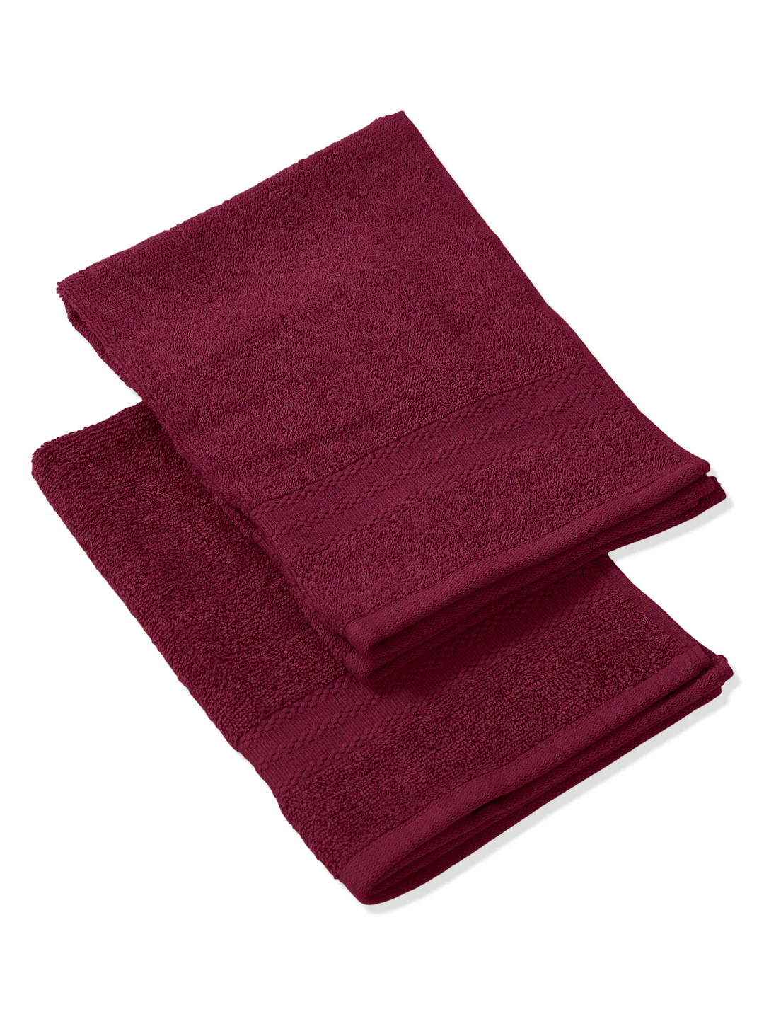 Rose Red Pure Cotton Solid 380 GSM Hand Towel 2 Pc Set (Jazz Collection) - Image 6