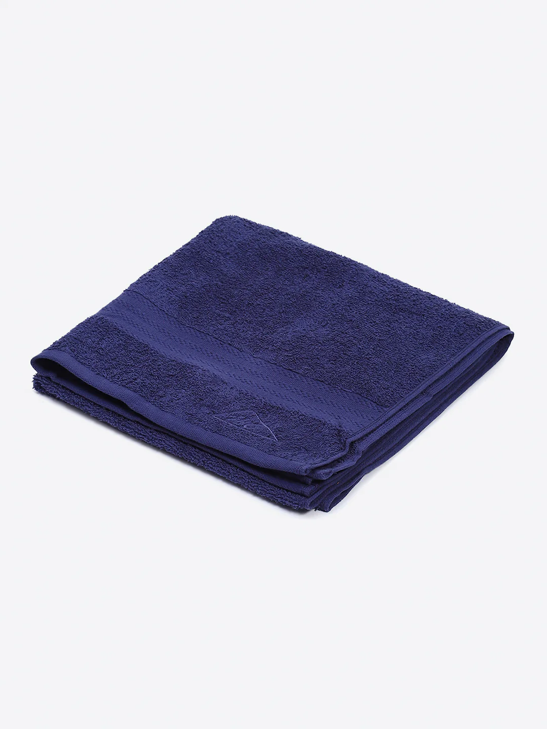 Royal Blue Cotton Solid 400 GSM Bath Towel (Jazz) - Image 2