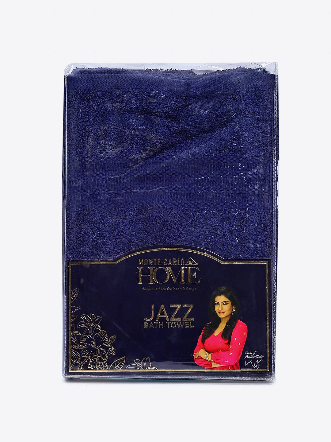 Royal Blue Cotton Solid 400 GSM Bath Towel (Jazz) - Image 5