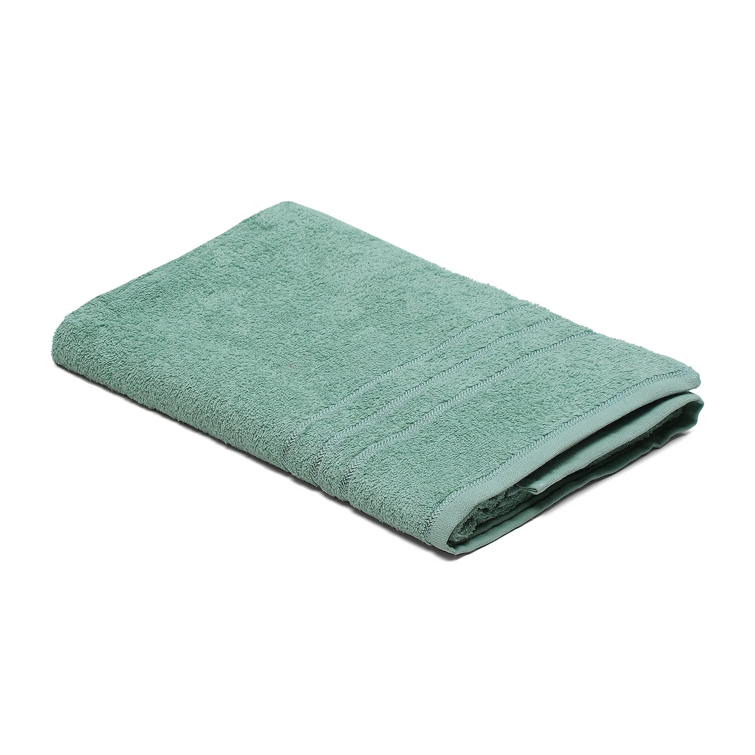 Sea Green Cotton 350 GSM Bath Towel - Image 2