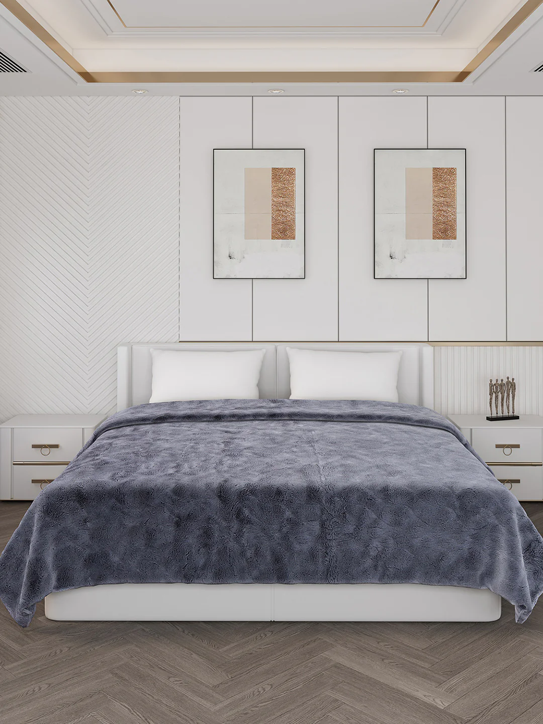 Self Design Double Bed 1000 GSM Blanket Henry 2 Ply (Weight 6.3 kg) - Image 2