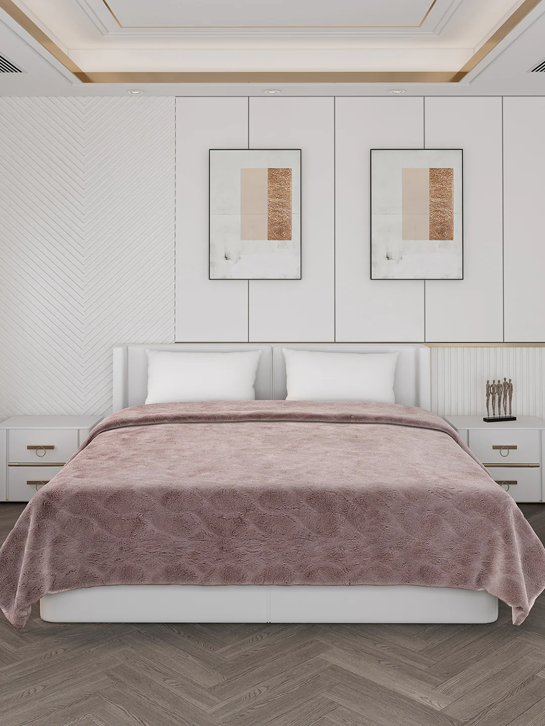 Self Design Double Bed 1000 GSM Blanket Henry 2 Ply (Weight 6.3 kg) - Image 2