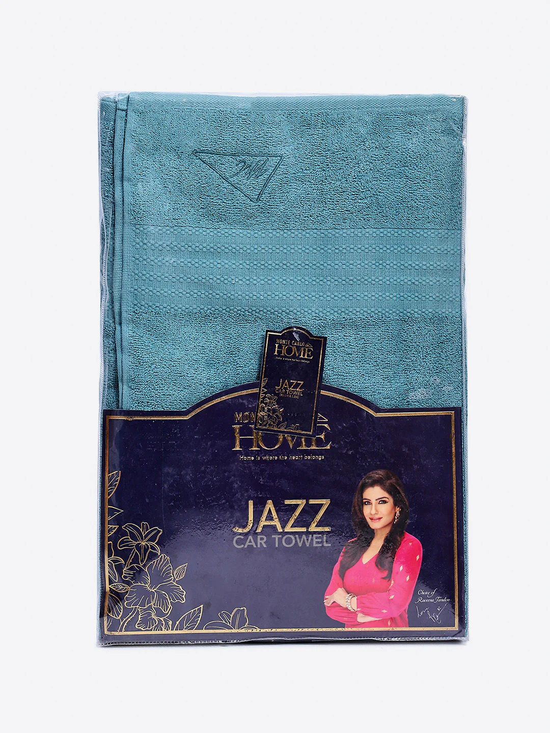Sky Blue Cotton Solid 400 GSM Car Towel (Jazz) - Image 5