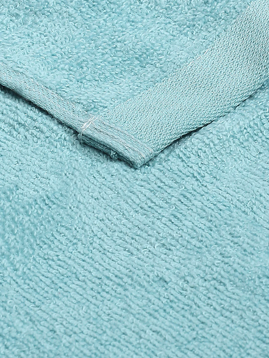 Sky Blue Cotton Solid 600 GSM Face Towel (Pack of 4) - Image 4