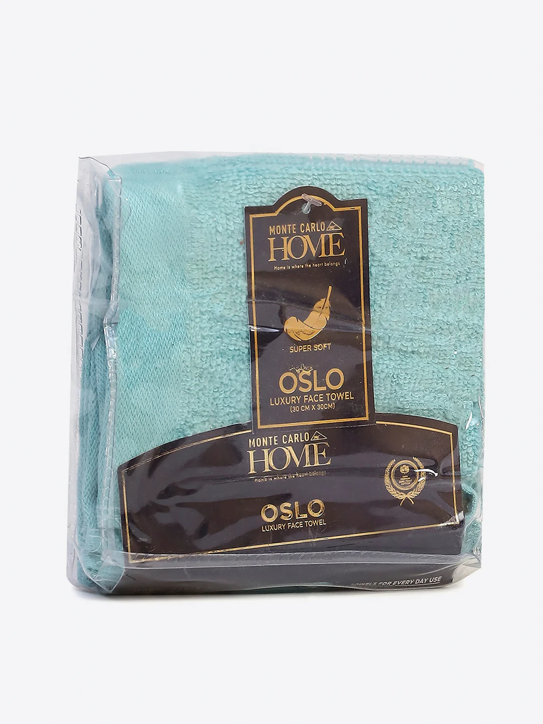 Sky Blue Cotton Solid 600 GSM Face Towel (Pack of 4) - Image 5