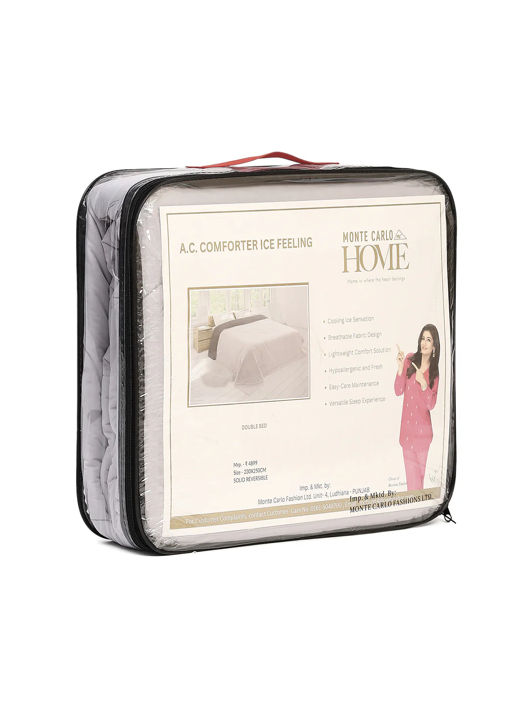 Solid Double Bed 110 GSM Comforter for AC Room - (Icefelgdb) - Image 12