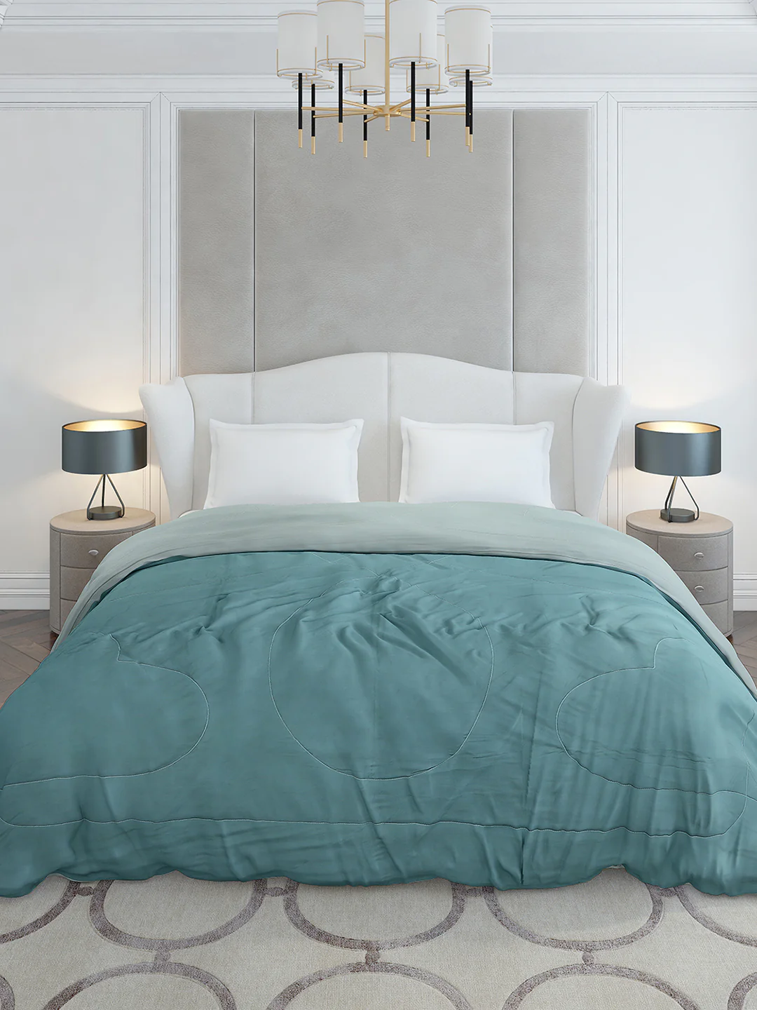 Solid Double Bed 110 GSM Comforter for AC Room - (Icefelgdb) - Image 2