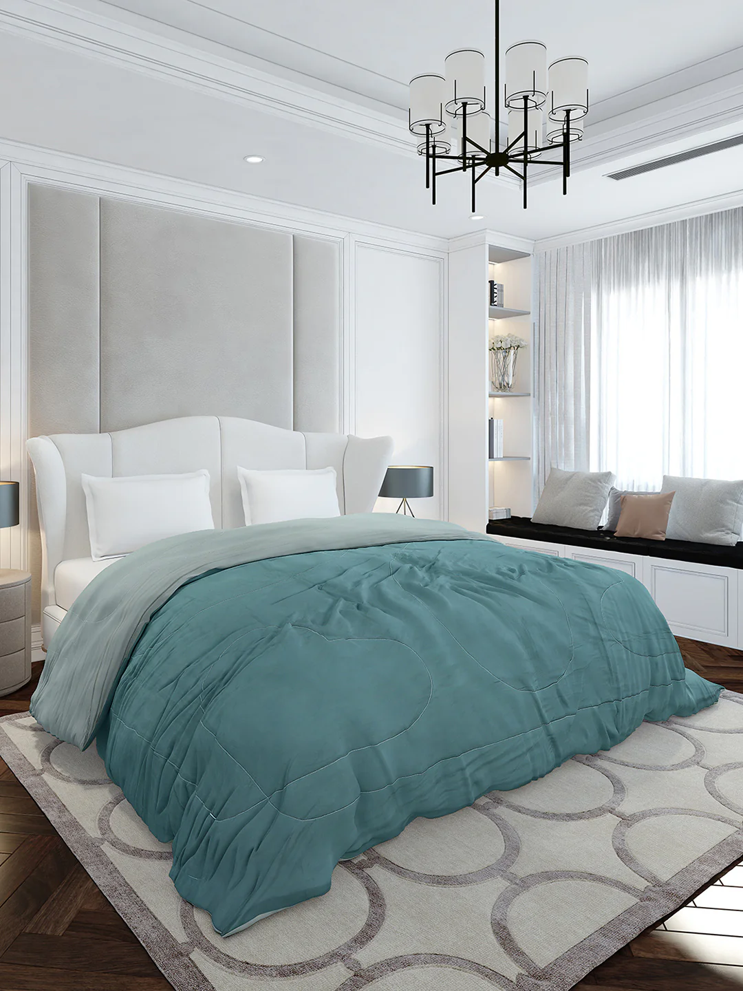 Solid Double Bed 110 GSM Comforter for AC Room - (Icefelgdb) - Image 4