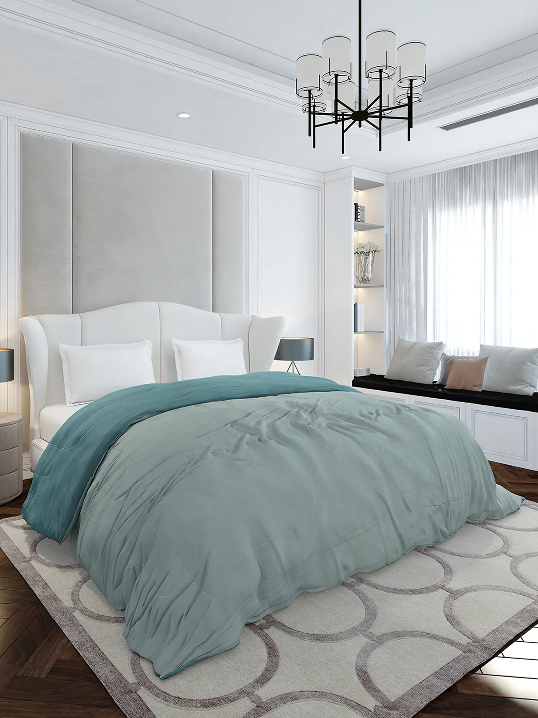 Solid Double Bed 110 GSM Comforter for AC Room - (Icefelgdb) - Image 5