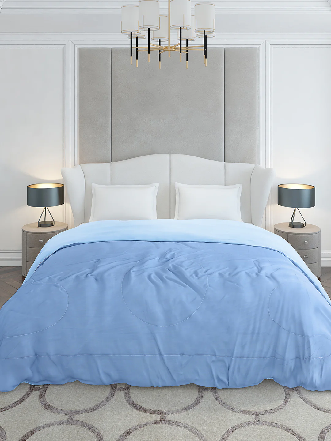 Solid Double Bed 110 GSM Comforter for AC Room - (Icefelgdb) - Image 2