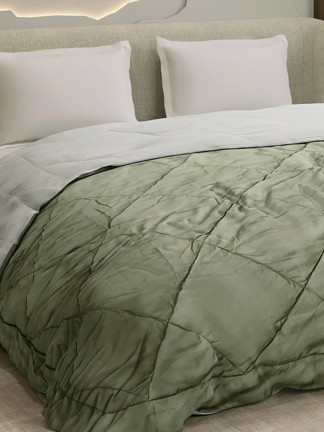 Solid Double Bed 3 Ply Comforter for AC Room - (Melange) - Image 6