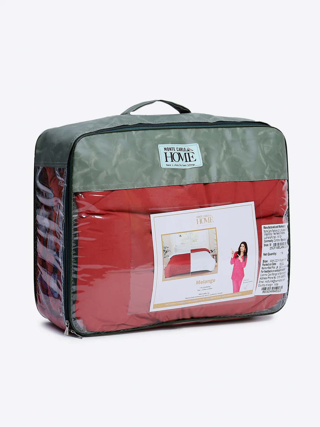 Solid Double Bed 3 Ply Comforter for AC Room - (Melange) - Image 11