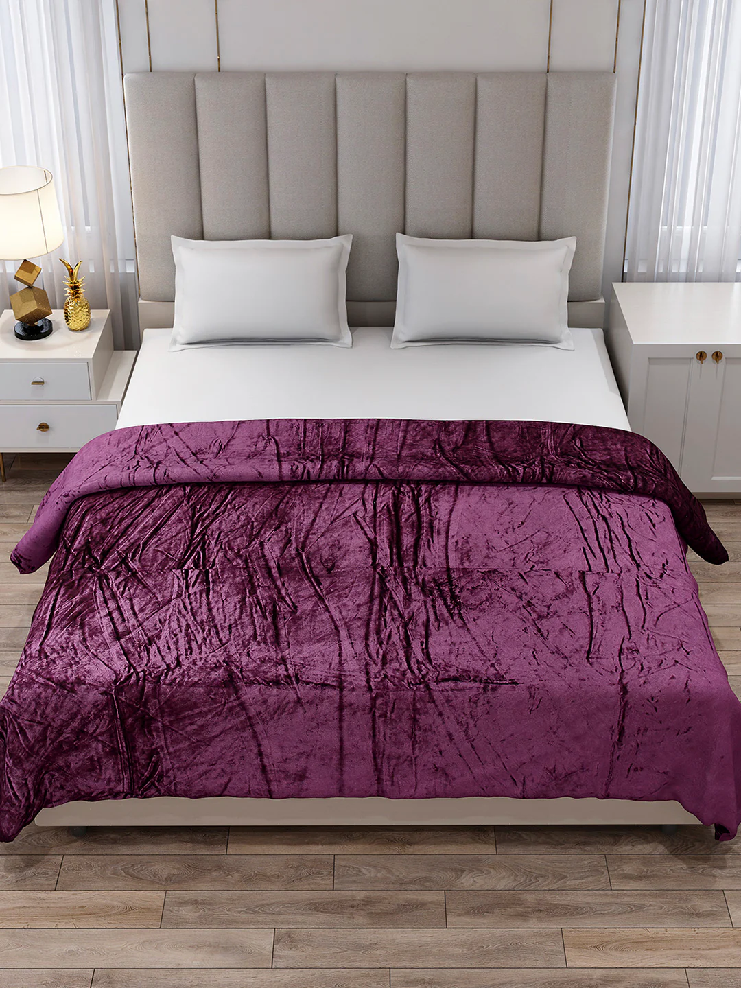 Solid Double Bed 300 GSM Blanket for AC Room - (Fusion) - Image 2