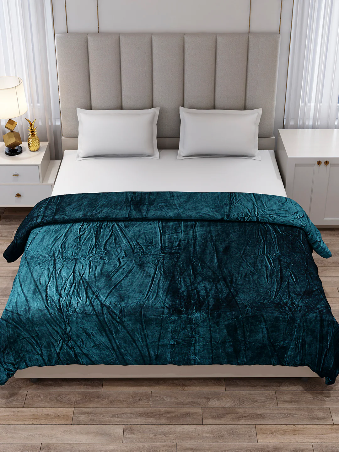 Solid Double Bed 300 GSM Blanket for AC Room - (Fusion) - Image 2