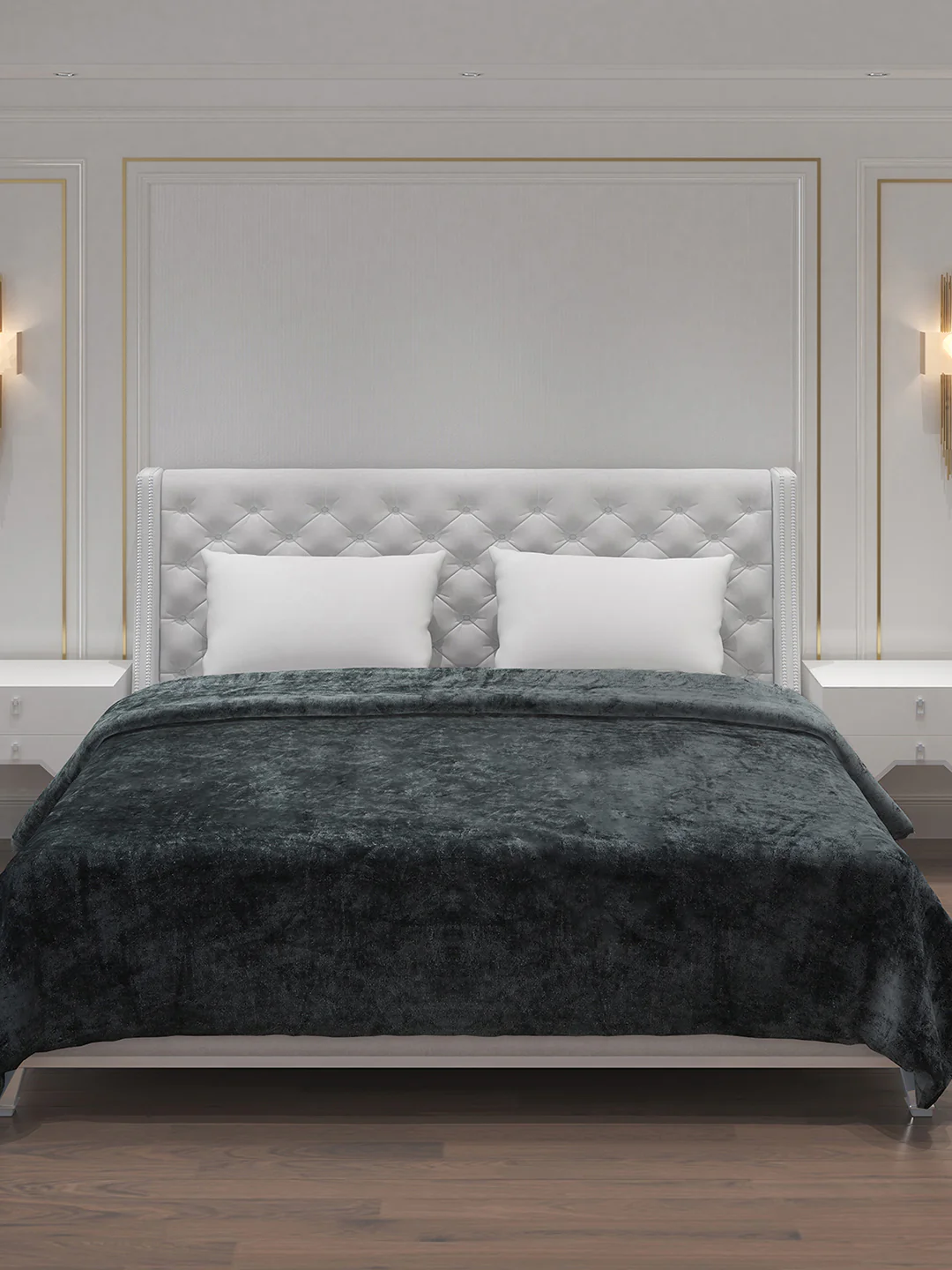 Solid Polyester Double Bed Blanket for AC Room - Image 3