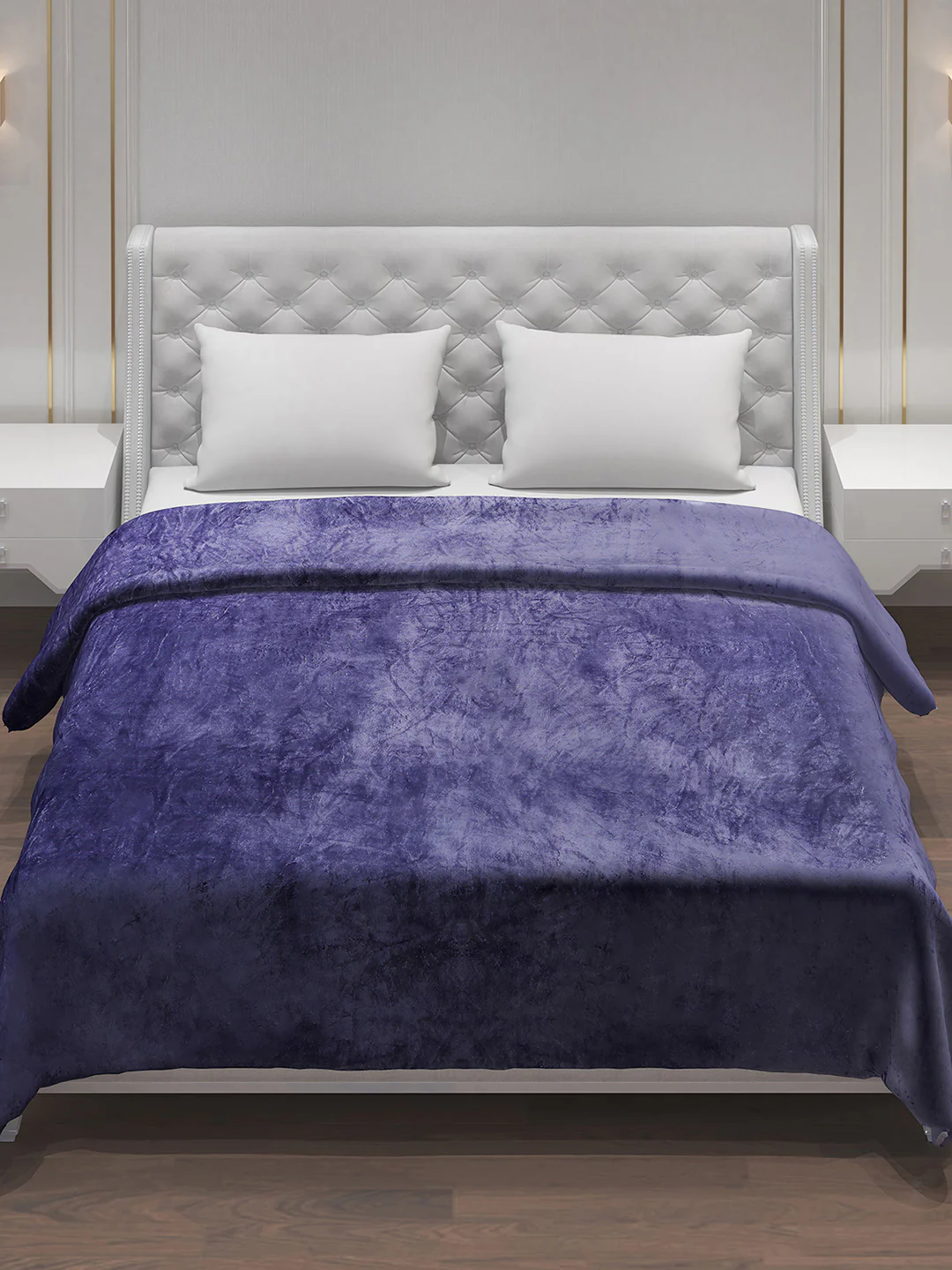 Solid Polyester Double Bed Blanket for AC Room - Image 2