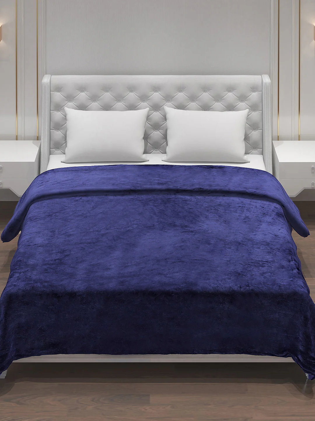 Solid Polyester Double Bed Blanket for AC Room - Image 2
