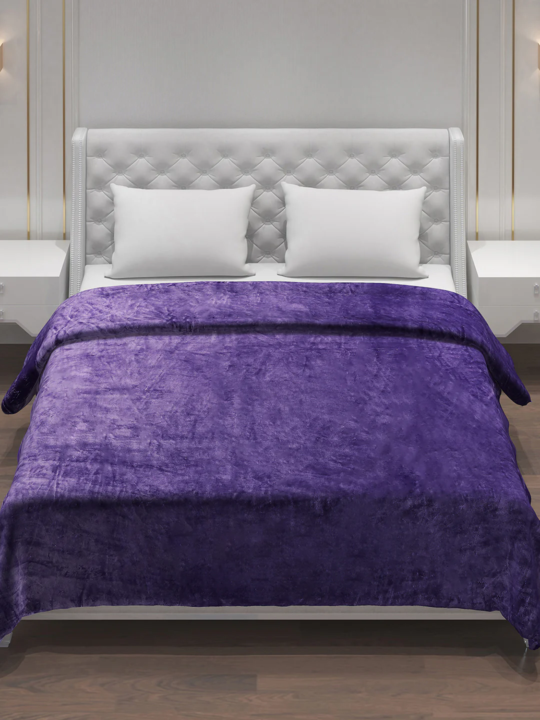 Solid Polyester Double Bed Blanket for AC Room - Image 2