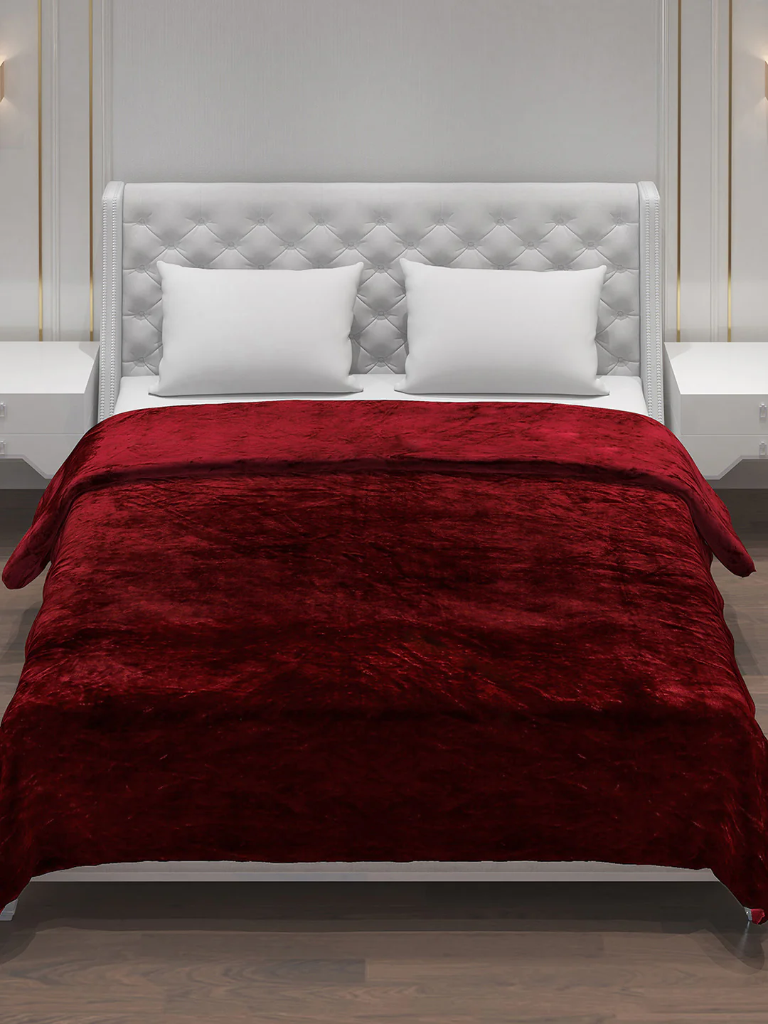 Solid Polyester Double Bed Blanket for AC Room - Image 2