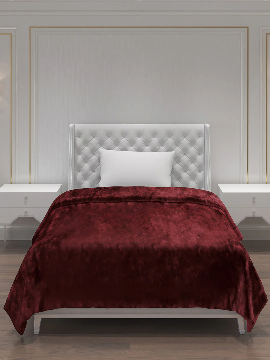 Solid Polyester Single Bed Blanket for AC Room - Image 3