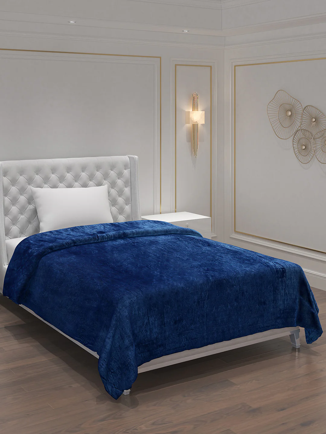 Solid Polyester Single Bed Blanket for AC Room